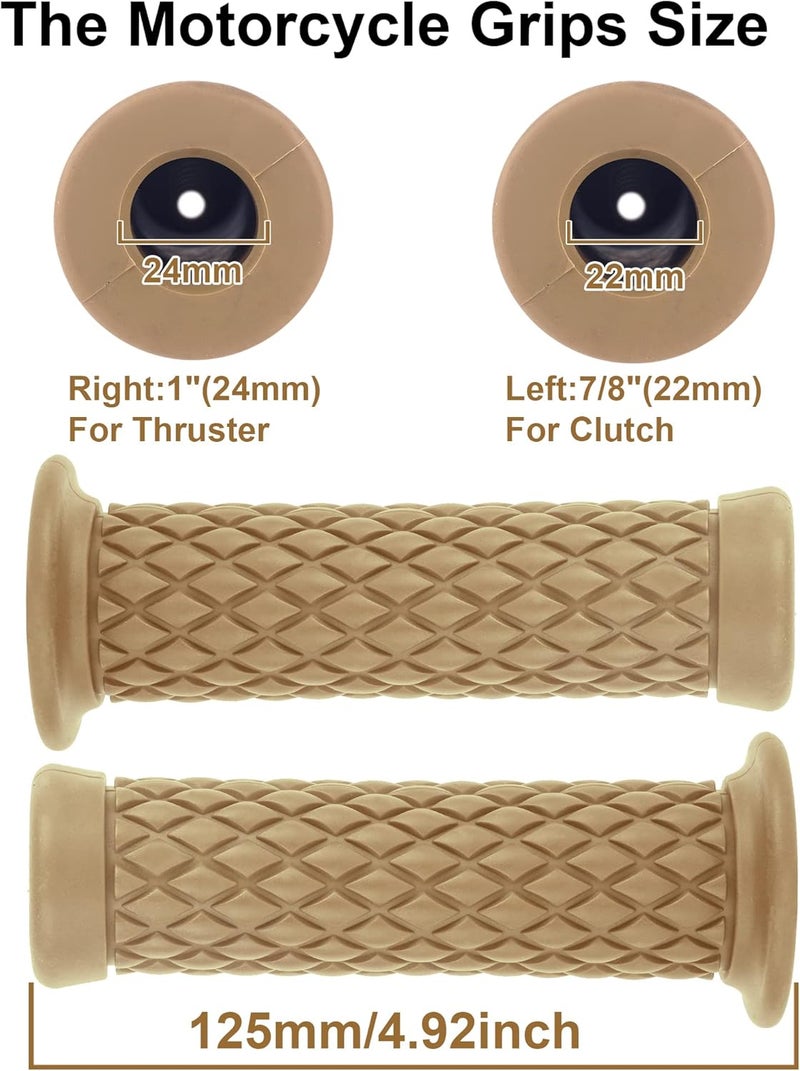 Coxotom Universal Motorcycle Handles Grips - Non Slip Rubber Motorcycle Grips for Harley Honda Yamaha Suzuki Kawasaki Dirt Bike - Image 3